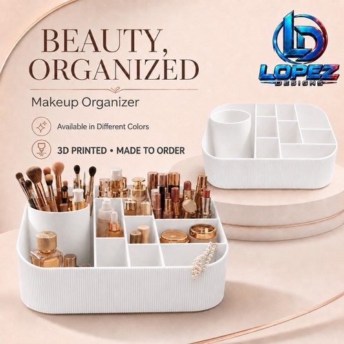 Printed makeup organizer - printed,