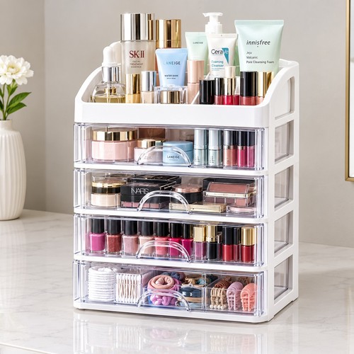 Tier makeup organiser with - tier,