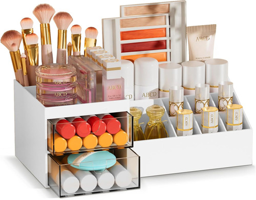 White makeup organiser - white,