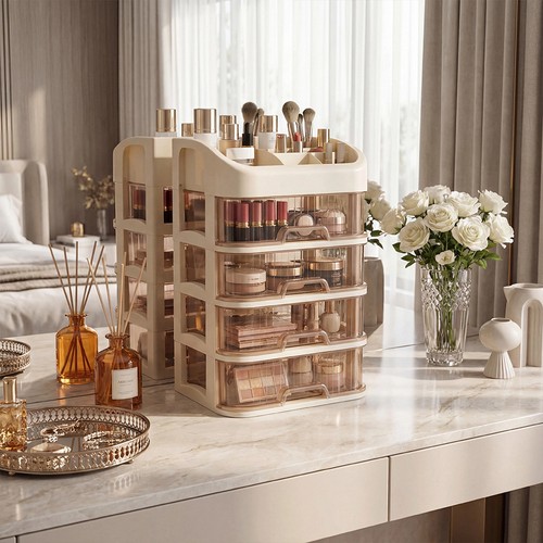 Large makeup organizer with - organizer,