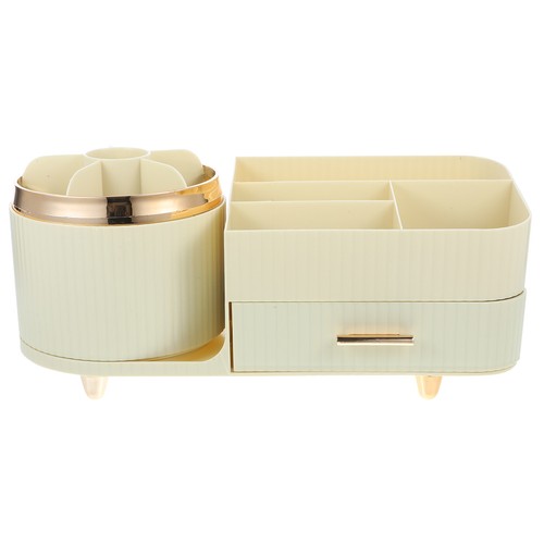 Beige makeup storage organizer - beige,