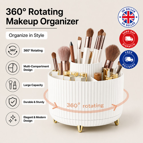 360 rotating makeup organizer - rotating,