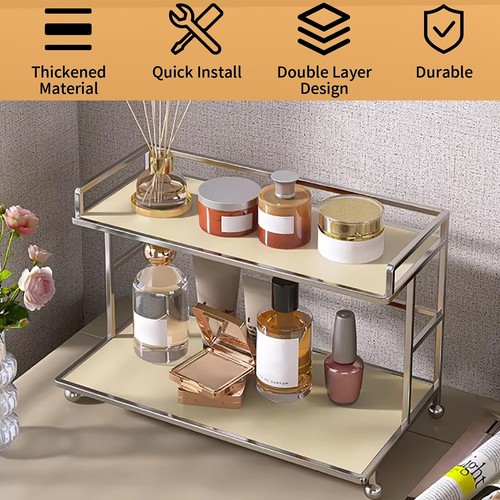 Makeup organizer shelf - shelf, 2-tier